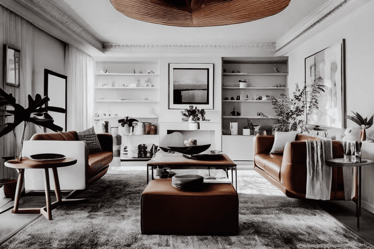 Living room Minimalism design AI