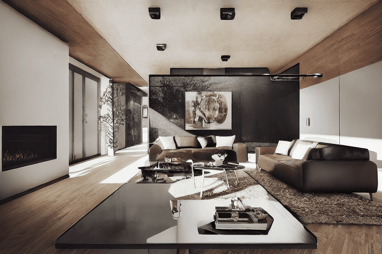 Living room Modern design AI