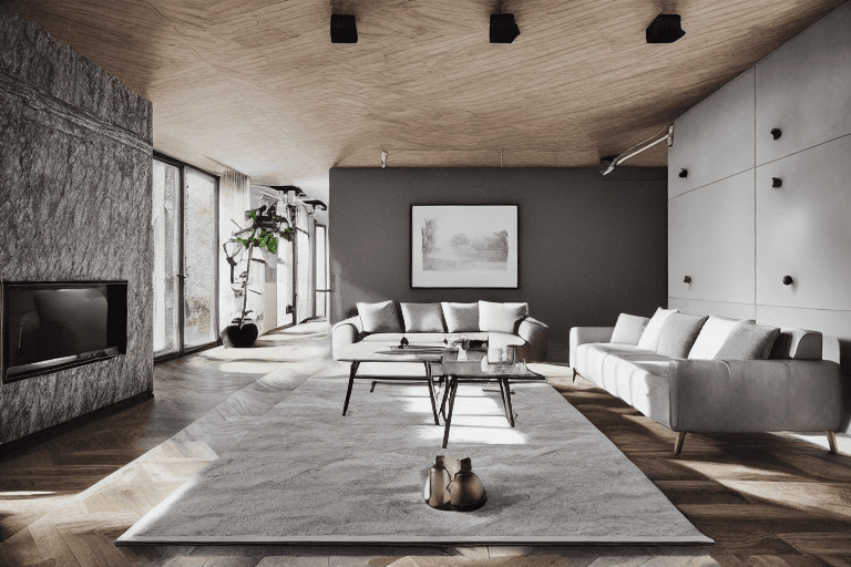 Living room Scandinavian design AI